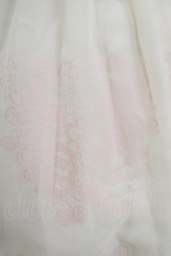 画像4: Emily Temple cute / ラメプリントジョーゼットワンピース  オフ×ピンク H-26-03-27-014-ET-OP-KB-ZH (4)