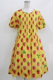 画像1: Jane Marple / Strawberry field sheer dress  マスタード H-26-03-27-015-JM-OP-KB-ZH (1)