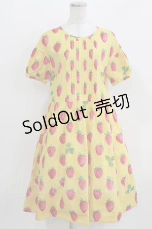画像: Jane Marple / Strawberry field sheer dress  マスタード H-26-03-27-015-JM-OP-KB-ZH