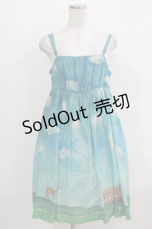 画像: Jane Marple / ハイランドスカイキャミワンピース  ブルー H-26-03-27-016-JM-OP-KB-ZH