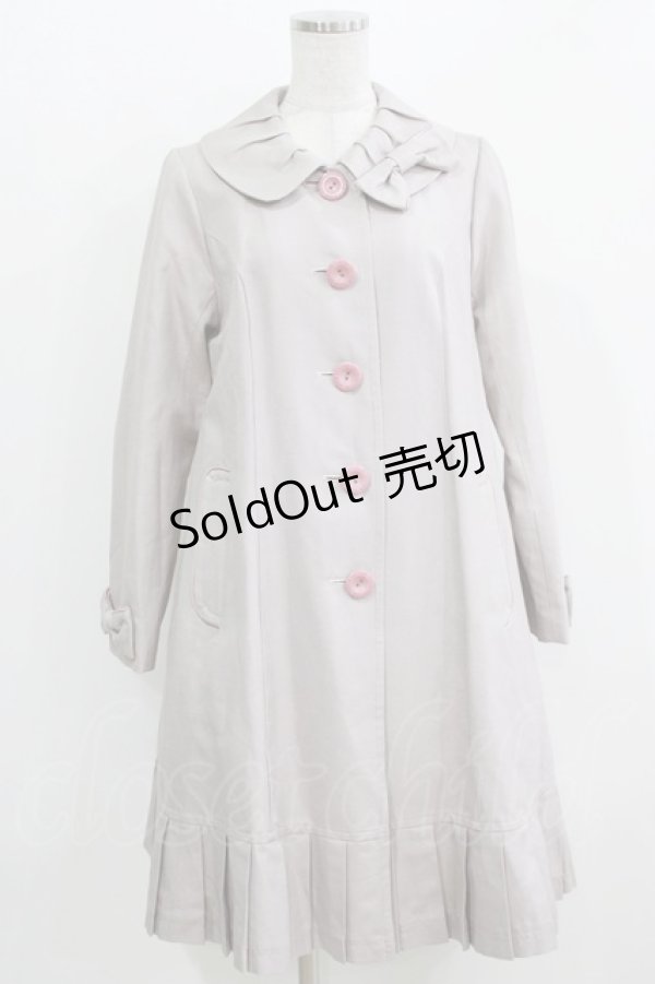 画像1: Leur Getter / パイピングリボンコート  パープルグレー H-26-03-27-020-LU-CO-KB-ZH (1)