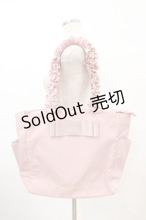 画像: Maison de FLEUR / 撥水加工サイドポケットフリルトートバッグ  ピンク H-26-03-28-039-LO-BG-NS-ZH