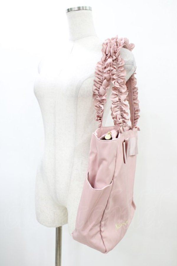 画像2: Maison de FLEUR / 撥水加工サイドポケットフリルトートバッグ  ピンク H-26-03-28-039-LO-BG-NS-ZH (2)