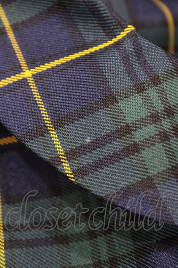 画像3: FLC / MINA*タータンチェックワンピース M グリーン H-26-03-28-041-LO-OP-NS-ZH (3)