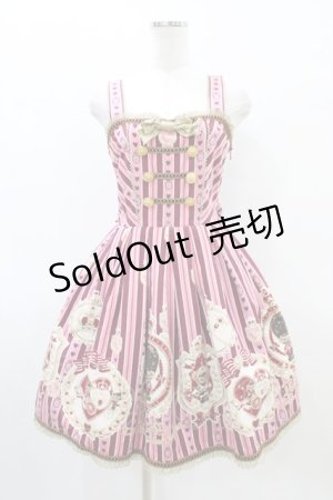 画像: BABY,THE STARS SHINE BRIGHT / くまくみゃのRoyal Kingdom柄ジャンパースカートI Free ピンク H-26-03-28-045-BA-OP-NS-ZH