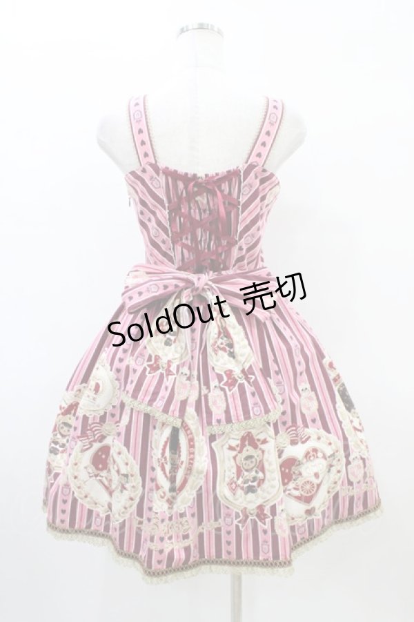 画像2: BABY,THE STARS SHINE BRIGHT / くまくみゃのRoyal Kingdom柄ジャンパースカートI Free ピンク H-26-03-28-045-BA-OP-NS-ZH (2)