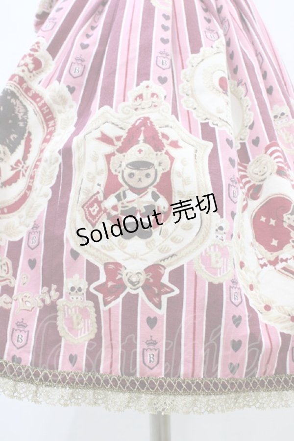 画像3: BABY,THE STARS SHINE BRIGHT / くまくみゃのRoyal Kingdom柄ジャンパースカートI Free ピンク H-26-03-28-045-BA-OP-NS-ZH (3)