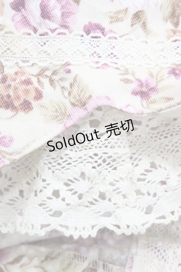 画像3: Innocent World / 花柄はしごレースジャンパースカート Free 生成り H-26-03-28-047-IW-OP-NS-ZH (3)