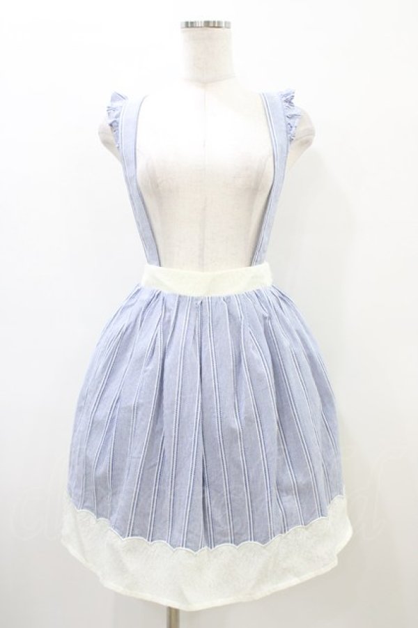 画像1: axes femme POETIQUE / サスペンダーストライプスカート M ブルー H-26-03-28-049-AX-SK-NS-ZH (1)