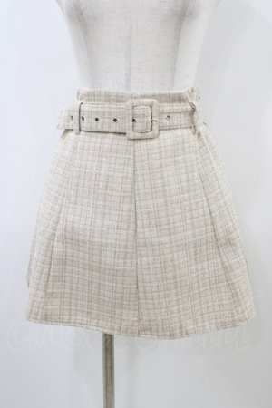 画像: DearMyLoveRose / ベルトセットツイードフレアスカート M ベージュ H-26-03-28-050-EL-SK-NS-ZH