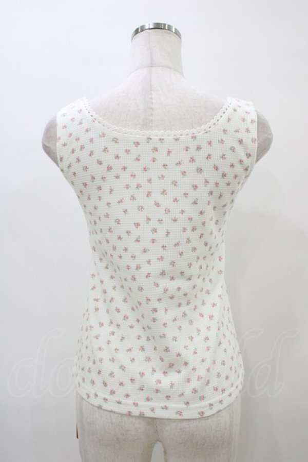 画像2: Fi.n.t / ローズモチーフ付き小花柄タンクトップ Free PINK H-26-03-28-056-CA-TO-NS-ZH (2)