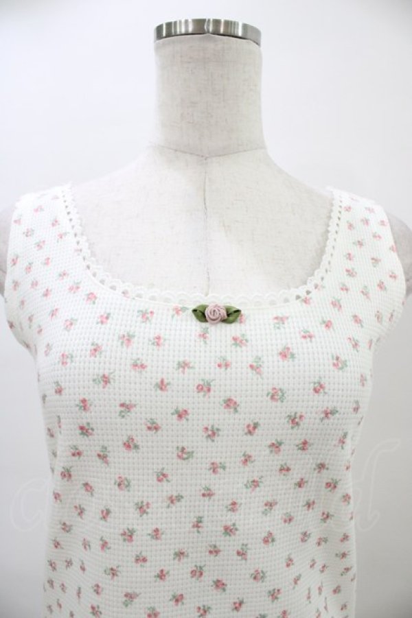 画像3: Fi.n.t / ローズモチーフ付き小花柄タンクトップ Free PINK H-26-03-28-056-CA-TO-NS-ZH (3)