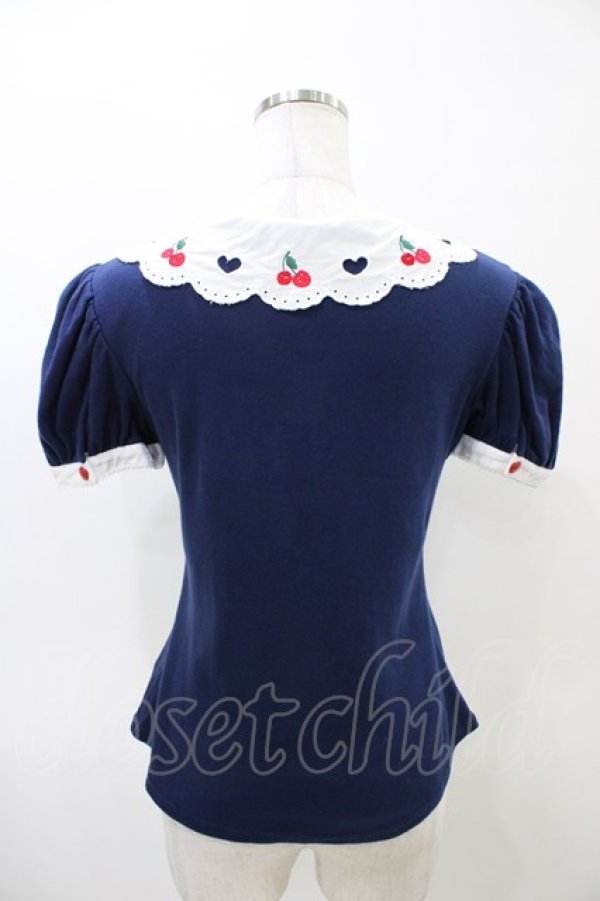 画像2: Angelic Pretty / Lovely Cherryカットソー Free ネイビー H-26-03-28-061-AP-TO-NS-ZH (2)
