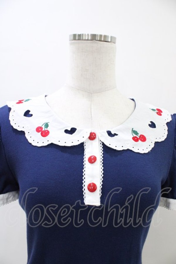 画像3: Angelic Pretty / Lovely Cherryカットソー Free ネイビー H-26-03-28-061-AP-TO-NS-ZH (3)