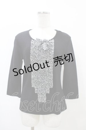 画像: INGEBORG / リボンニット S ブラック H-26-03-28-063-LO-TO-NS-ZH