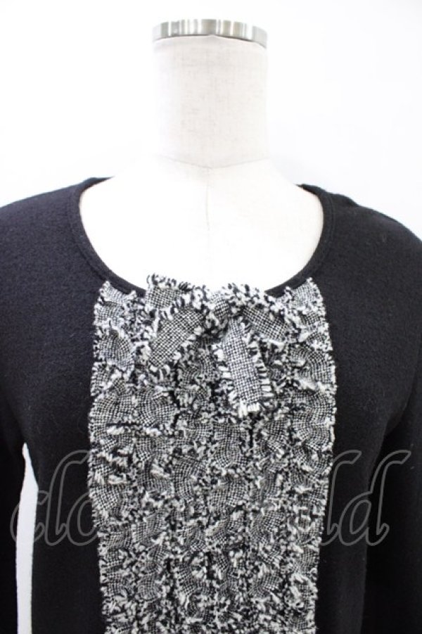 画像3: INGEBORG / リボンニット S ブラック H-26-03-28-063-LO-TO-NS-ZH (3)