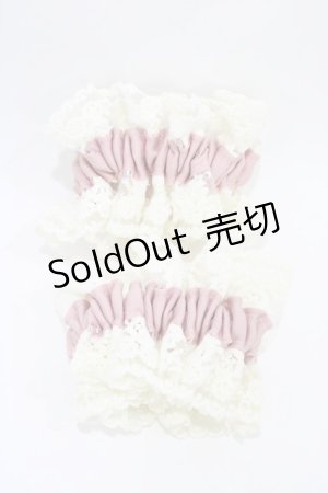 画像: m petit by misako / AMレース2Pシュシュ  ピンク H-26-03-28-010-LO-ZA-YZ-ZH