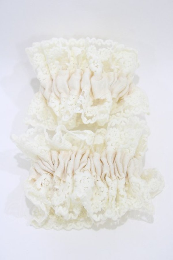 画像1: m petit by misako / AMレース2Pシュシュ  アイボリー H-26-03-28-011-LO-ZA-YZ-ZH (1)