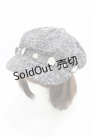 画像: Swankiss / SX tweed casquette  ブラック H-26-03-28-021-CA-AC-NS-ZH