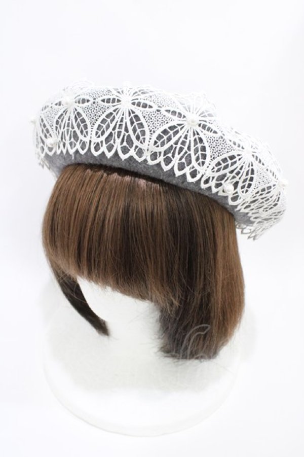 画像1: m petit by misako / TT*AMレースBベレー  グレー H-26-03-28-023-LO-AC-NS-ZH (1)