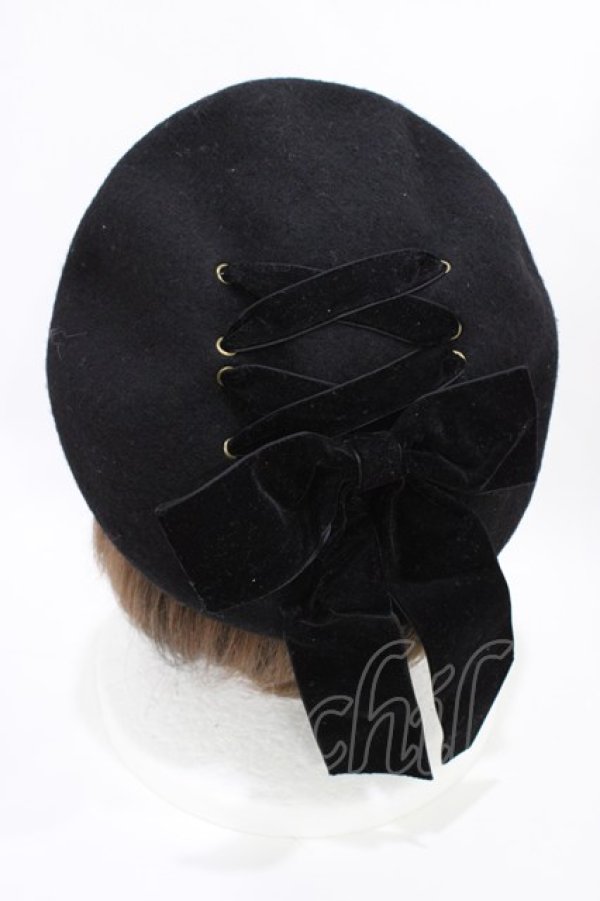 画像2: m petit by misako / サンリオキャラクターズコラボ クロミ リボンベレー  ブラック H-26-03-28-026-LO-AC-NS-ZH (2)