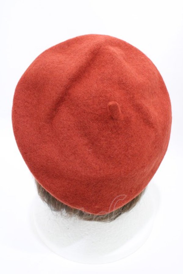 画像2: DearMyLove / ビジューハートチーム付きベレー帽  レンガ H-26-03-28-027-EL-AC-NS-ZH (2)