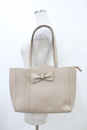画像: m petit by misako / AMリボントートバッグ  ベージュ H-26-03-28-037-0-BG-NS-ZH