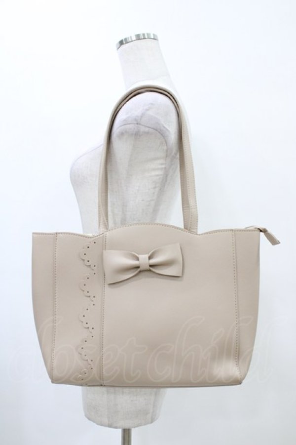 画像1: m petit by misako / AMリボントートバッグ  ベージュ H-26-03-28-037-0-BG-NS-ZH (1)