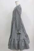 画像2: FLC / 星名桜子/ギンガムチェックワンピース M ブラック H-26-03-29-025-LO-OP-NS-ZH (2)