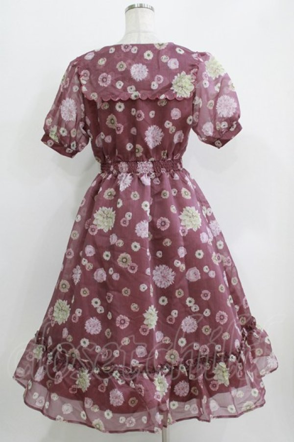 画像3: axes femme POETIQUE / 花柄プリントセーラーワンピース M ワイン H-26-03-29-026-AX-TO-NS-ZH (3)