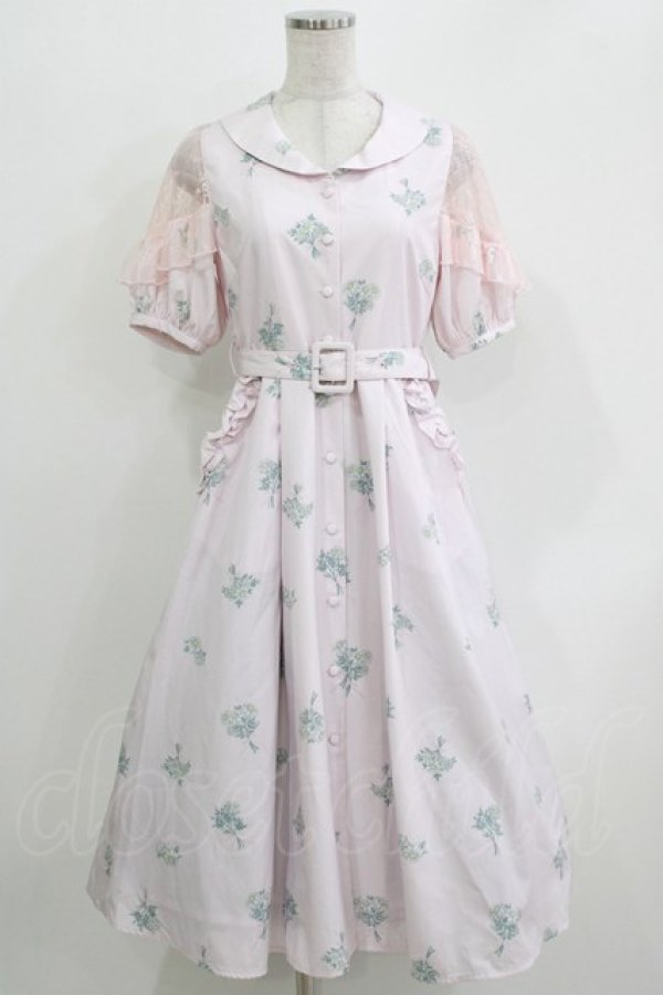 画像1: LIZ LISA / マーガレットブーケ柄ワンピース Free ピンク H-26-03-29-028-LO-OP-NS-ZH (1)