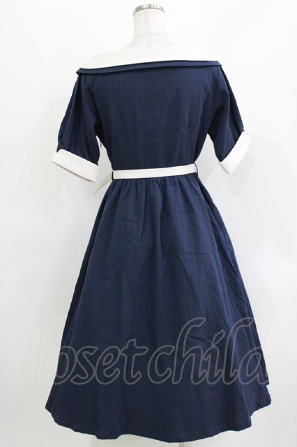 画像3: an another angelus / オフショルバイカラーワンピース Free ネイビー H-26-03-29-031-CA-OP-NS-ZH (3)