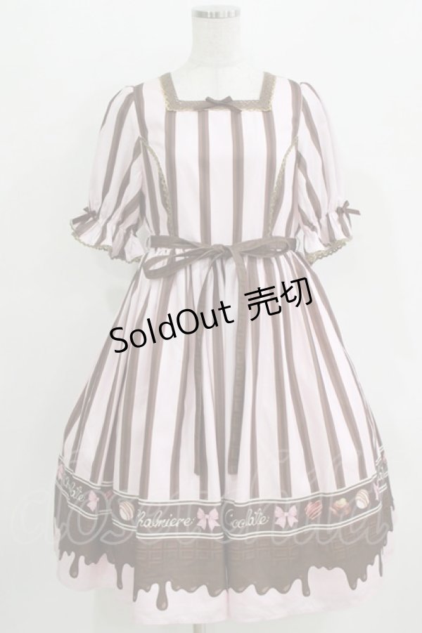 画像1: Chalmiere / ボンボンショコラ柄ワンピース M ピンク H-26-03-29-004-0-OP-NS-ZH (1)