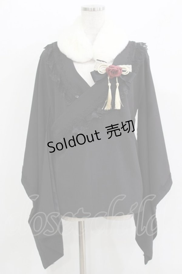 画像6: ChaCha（海外ロリータブランド） / 和風ロリータセット ブラウスL/スカート2XL ブラック/レッド H-26-03-29-033-PU-OP-NS-ZH (6)