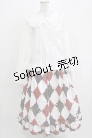 画像: 牧家  （海外ロリータブランド） / アリスプリントスカートセット L オフ H-26-03-29-034-PU-SK-NS-ZH