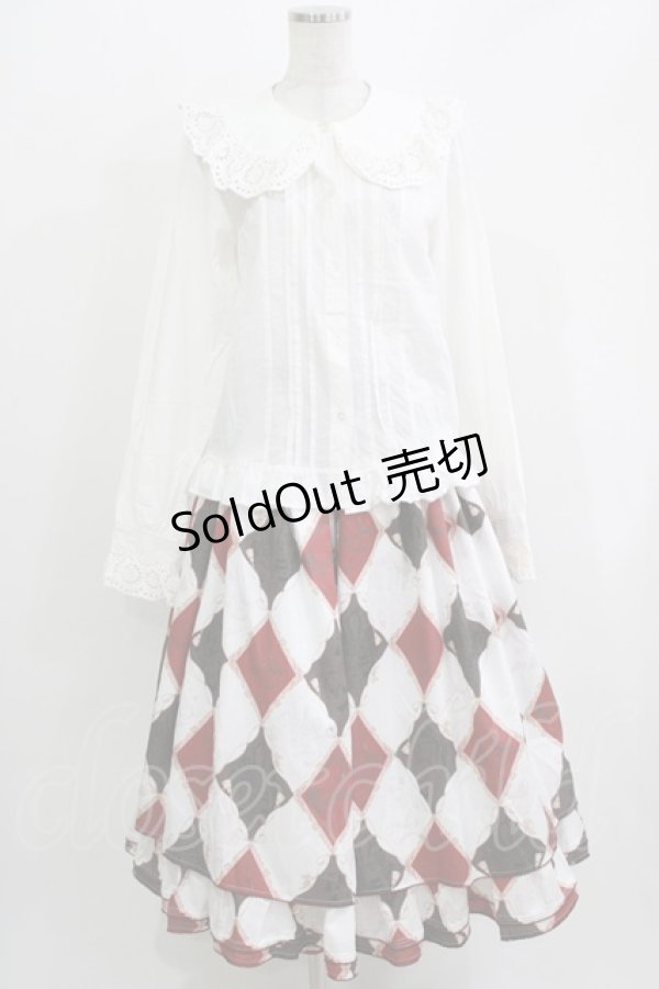 画像1: 牧家  （海外ロリータブランド） / アリスプリントスカートセット L オフ H-26-03-29-034-PU-SK-NS-ZH (1)