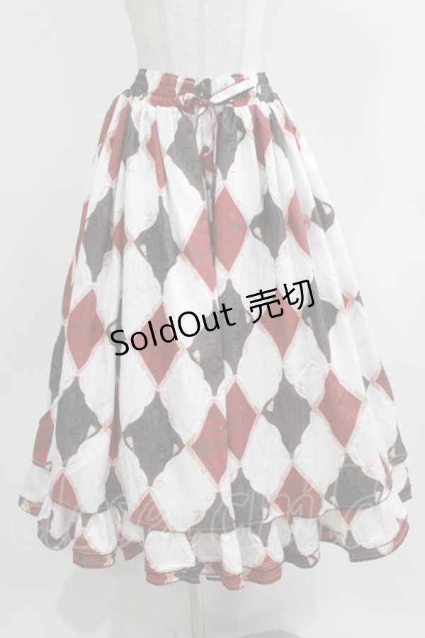 画像4: 牧家  （海外ロリータブランド） / アリスプリントスカートセット L オフ H-26-03-29-034-PU-SK-NS-ZH (4)