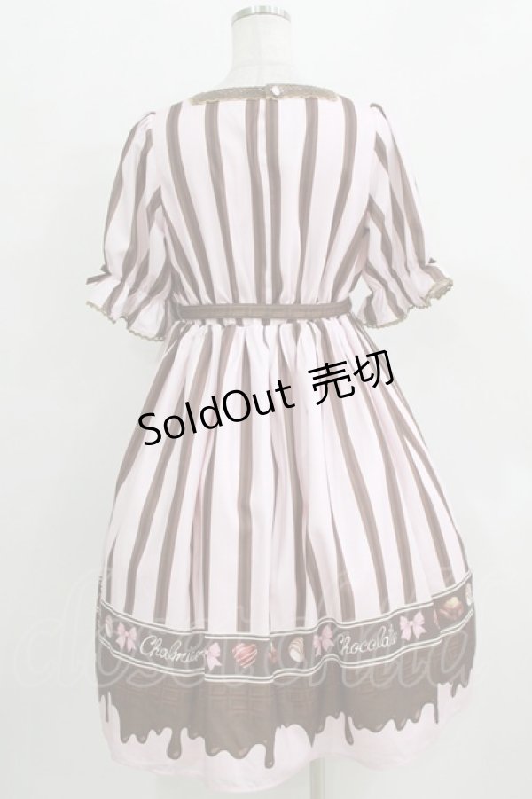 画像3: Chalmiere / ボンボンショコラ柄ワンピース M ピンク H-26-03-29-004-0-OP-NS-ZH (3)