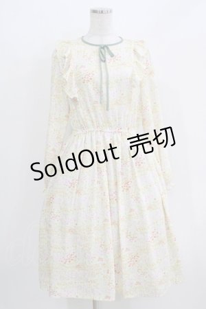 画像: Fi.n.t / フラワーガーデン柄ワンピース Free IVORY H-26-03-29-035-CA-OP-NS-ZH