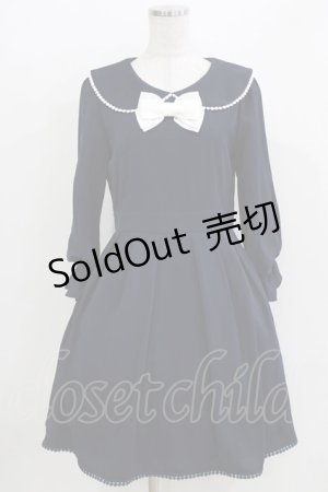 画像: LODISPOTTO / リボンワンピース M ネイビー H-26-03-29-039-LO-OP-NS-ZH