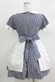 画像3: Ank Rouge / ギンガムエプロンワンピース M ネイビー H-26-03-29-040-CA-OP-NS-ZH (3)