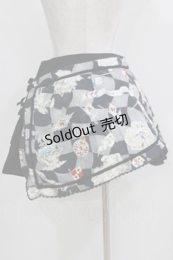 画像3: ALICE and the PIRATES / ALICE'S NEVER VOYAGE柄スカート Free ブラック H-26-03-29-042-PA-SK-NS-ZH (3)