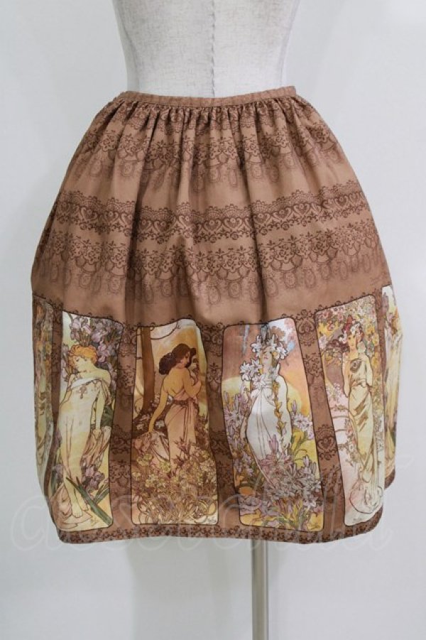 画像3: Innocent World / ミュシャスカート Free ショコラ H-26-03-29-043-IW-SK-NS-ZH (3)