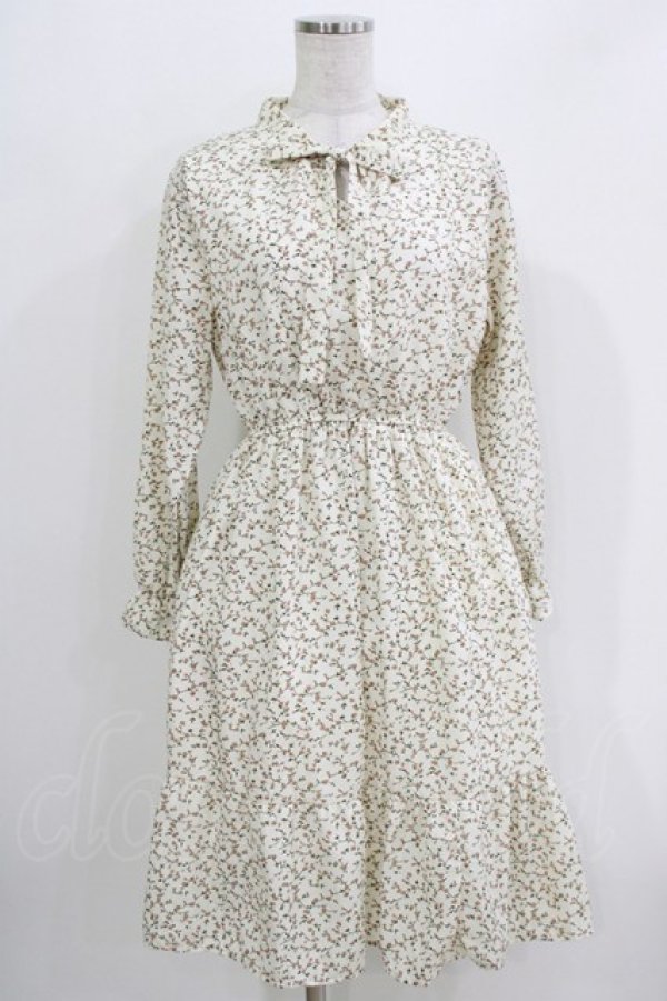 画像1: LODISPOTTO / 花柄ワンピース M オフ H-26-03-29-045-LO-OP-NS-ZH (1)