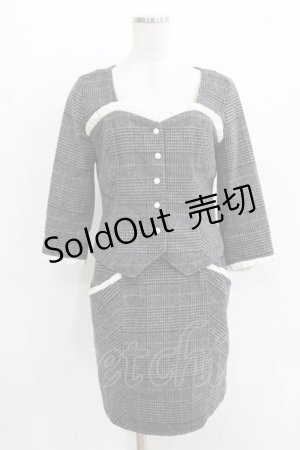 画像: EATME / SETUPブリティッシュタイトスカート+ブラウス M グレー H-26-03-29-050-LO-OP-NS-ZH