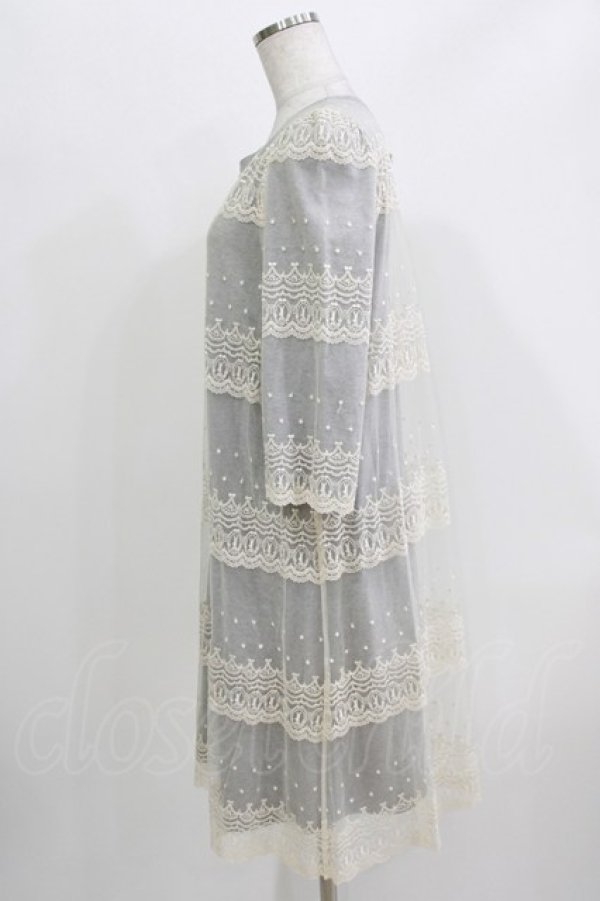 画像2: Franche Lippee / うさぎ刺繍ワンピース M グレー H-26-03-29-053-LO-OP-NS-ZH (2)