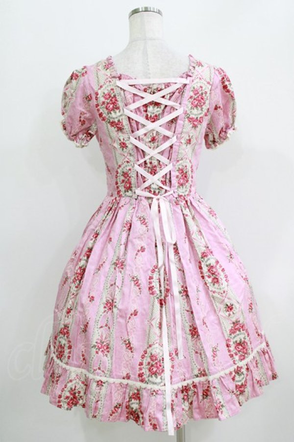 画像3: metamorphose / ブーケ柄半袖ワンピース Free ピンク H-26-03-29-006-ME-OP-NS-ZH (3)