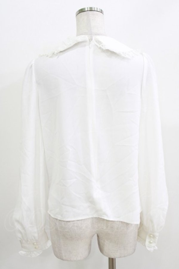 画像3: Ank Rouge / ビジューボタンブラウス M オフ H-26-03-29-058-CA-BL-NS-ZH (3)