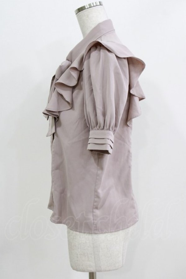 画像2: Ank Rouge / ラッフルフリルリボンタイパフブラウス M ピンク H-26-03-29-059-CA-BL-NS-ZH (2)