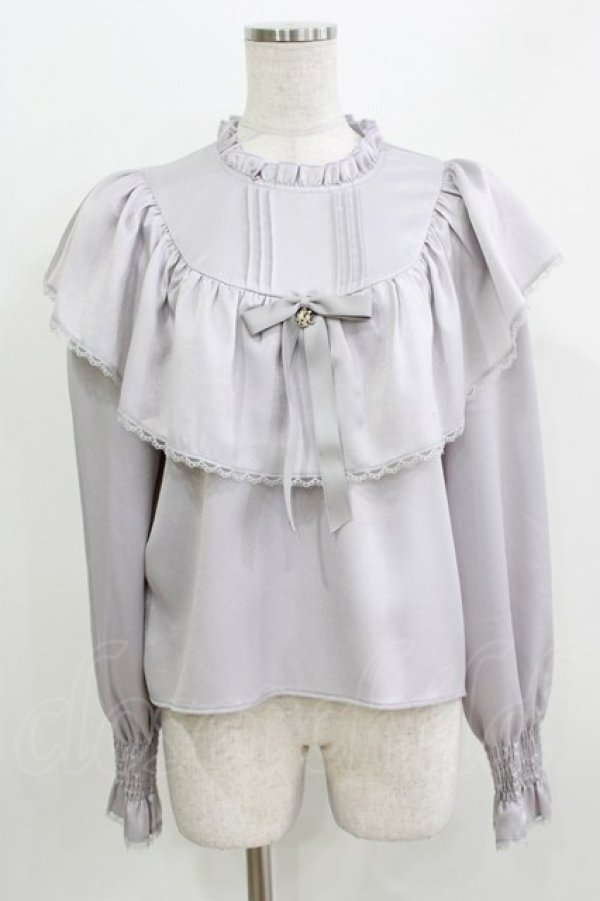 画像1: Amavel / ヨークフリルブラウス Free グレー H-26-03-29-060-CA-BL-NS-ZH (1)